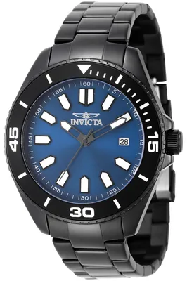 Zdjęcie produktu dla Invicta Pro Diver 46320 Zegarek Męski - Mechanizm Kwarcowy - Stal Nierdzewna z Niebieską Tarcza - 43 mm