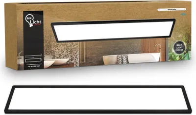 Imagen del producto de Lámpara de techo LED, panel de luz LED, diseño plano, iluminación indirecta, grado de protección IP44