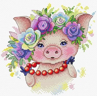 Produktbild von Stickset Pink mit farbenfrohem Make-up Artist Motiv für kreative DIY Stickprojekte