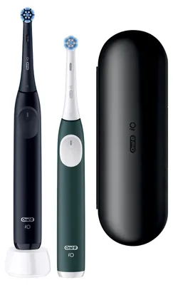 Produktbild von Oral-B iO Series 2, Erwachsener, Vibrierende Zahnbürste, Tägliche Pflege, Sensibel, Super sensitive, Schwarz, Grün, 2 min, Rund