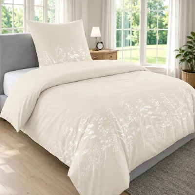 Produktbild von Malika® Bettwäsche 135x200 2 teilig | 100% Baumwolle | Bettwäsche Set mit 1 Bettbezug und 1 Kissenbezug, KI-generiertes Bild