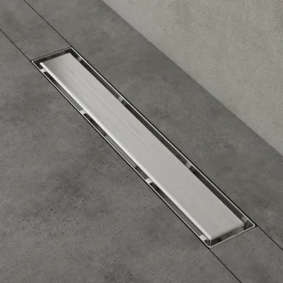 Produktbild von Mai & Mai Duschrinne 50cm Bodenablauf aus Edelstahl | Komplettset Ablaufrinne für Badezimmer | Befliesbar Wasserabfluss 35L/min | Haarsieb Chrom KE110