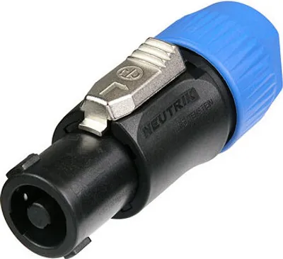 Zdjęcie produktu dla Neutrik NL4FX, Niebieski, Mosiądz, Poliamidowy, Cynk stali, UL,cUL, UL 94 HB, IEC 68-2-20, -30 - 80 °C, 26 mm, 68,5 mm