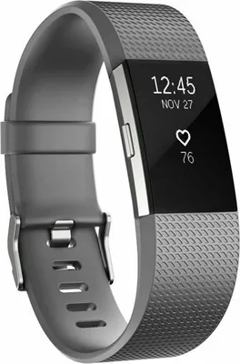 Produktbild von Strap-it Fitbit Charge 2 Silikonarmband (Grau) - Große: M/L
