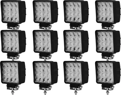 Produktbild von Greenmigo 12x 48W LED Arbeitsscheinwerfer 4320LM Zusatzscheinwerfer LED Scheinwerfer IP67 Offroad Wasserdicht Flutlichtstrahler 12V 24V [++]