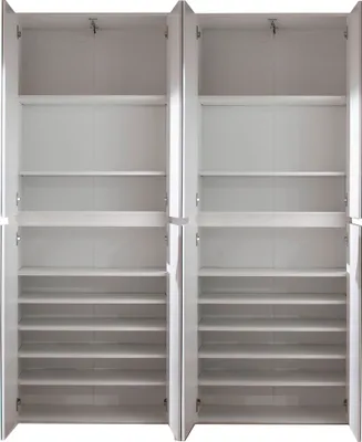 Produktbild von trendteam Garderobe Garderobenschrank Mirror Weiß Melamin 148 x 191 x 34 cm