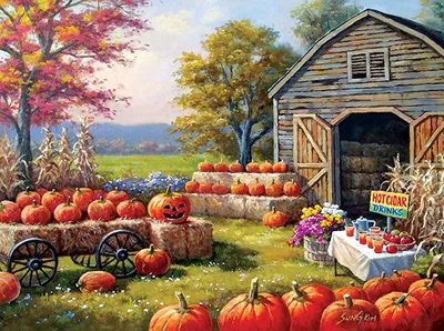 Produktbild von SunsOut Puzzle Pumpkins for- 1000 Teile Herbstpuzzle