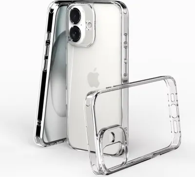 Produktbild von Handyhülle für iPhone 16 Plus Stoßfest passgenau Transparent Schutz Hülle aus Silikon/TPU