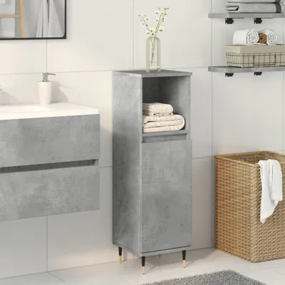 Produktbild von "2026 Promotion" Badschrank - Badregal - Betongrau 30x30x100 cm - Holzwerkstoff - Badezimmer CC31794