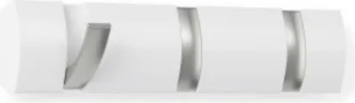 Produktbild von Flip 3 weiß Wandhaken mit klappbaren Haken, platzsparendes Design
