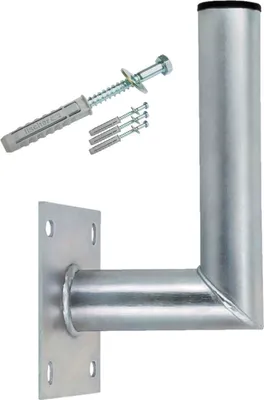 Produktbild von PremiumX 10-15cm Ø 48mm Wandhalter Stahl SAT-Antenne Wand-Halterung Schrauben
