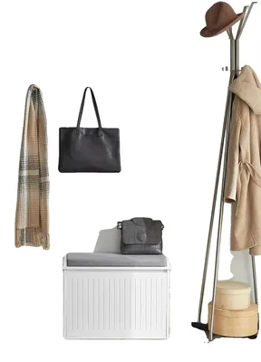 Immagine prodotto di Scarpiera, design salvaspazio, comoda seduta, BIANCO
