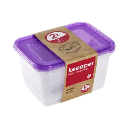 Produktbild von keeeper Frischhaltedose "fredo fresh" 2,0 Liter 2er Set