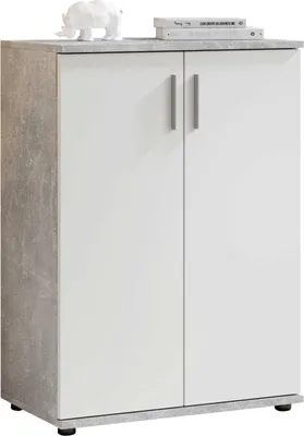 Produktbild von Kommode Debby 2 Türen - Weiß/Beton