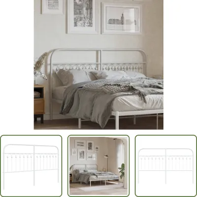 Produktbild von The Living Store Kopfteil Metall Weiß 150 cm