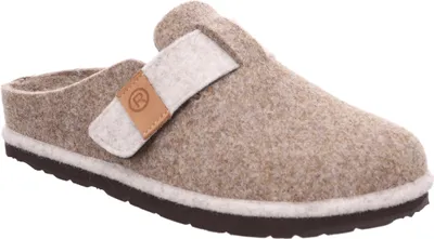 Produktbild von Rohde Damen Pantoffel Filz Hausschuh Klettverschluss Wechselfußbett D.Meran 6812, Größe:42 EU, Farbe:Beige