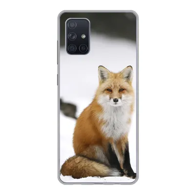 Produktbild von MuchoWow® Handyhülle Schutzhülle Hülle für Samsung Galaxy A51 Fuchs - Schnee - Winter Silikon Softcase Handy Hülle - Schutzabdeckung