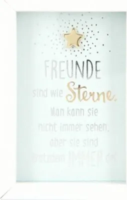 Produktbild von Depesche Komplimente im Bilderrahmen, klein : Freunde sind wie Sterne. Man kann sie... Komplimente im Bilderrahmen, klein: Freunde sind wie Sterne. Man kann sie...