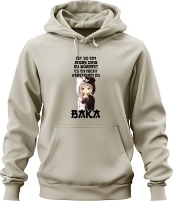 Obrázek produktu pro Anime věc, kterou byste nepochopili BAKA kawaii chibi otaku uni mikina s kapucí, příroda, S