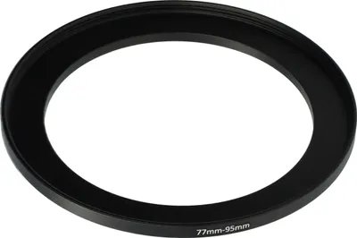 Produktbild von vhbw Step-Up-Ring Adapter 77 - 95mm für Kamera Objektiv - Filteradapter, Metall Schwarz