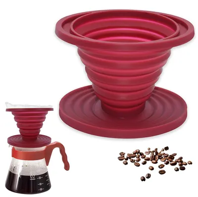 Productafbeelding van Vouwbare Koffiefilter, Herbruikbare Siliconen Koffietroper voor Thuis en Reizen