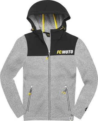 Immagine prodotto di FC-Moto Faster-H felpa con cappuccio in pile con zip, grigio/nero, M
