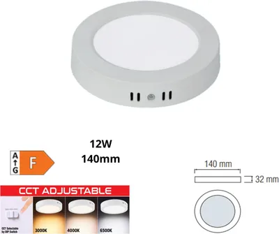 Produktbild von HOROZ LED Deckenleuchte Weiß Ø140mm 12W 3CCT