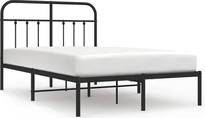 Obrázek produktu pro vidaXL Postel s čelem kovová černá 120x190 cm