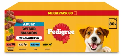 Produktbild von PEDIGREE Adult Selection of flavours in jelly - Nassfutter für Hunde - 80x100g