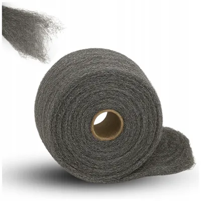 Produktbild von Stahlwolle 250 g Rolle Grad 0+00 zum Reinigen, Polieren & Renovieren von Metall, Holz & Stein – Schleifvlies Polierwolle ca. 2-2,5 m, 9–10 cm Breite
