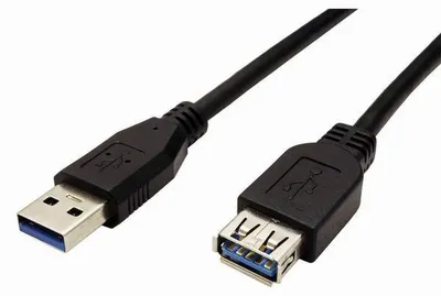 Produktbild von USB-Verlängerungskabel (3.0), USB A M - USB A F, 1,8m, schwarz