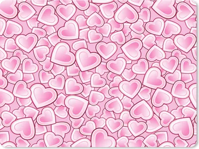 Produktbild von MuchoWow® Mauspad Mousepad Mädchen - Herzen - Rosa - Muster - Mädchen - Kind - Kinder 40x30 cm - Mousepads - Maus Mat - Pad - Mausunterlage - Anti Rutsch