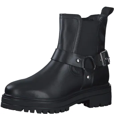 Image de Bottines Chelsea pour femmes s.Oliver, en cuir avec boucle, couleur noire, taille 36 EU