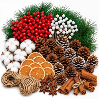 Productafbeelding van Item kerst guirlande decoratie - Set van 206 - Tafel raam tafelkleed cadeautjes