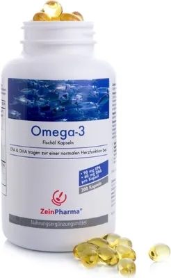 Obrázok produktu pre ZeinPharma Omega 3 Essence M 500 mg mäkké kapsuly na podporu normálnej funkcie srdca a ciev, 300 ks kapsúl