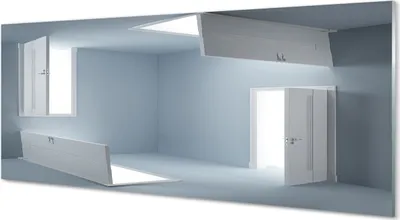 Produktbild von Glasbilder 125x50 Wandkunst Tür 3d