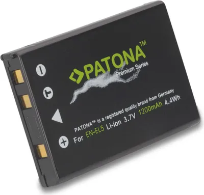Produktbild von PATONA 1165, Nikon, 1200 mAh, 3,7 V, Lithium-Ion (Li-Ion)