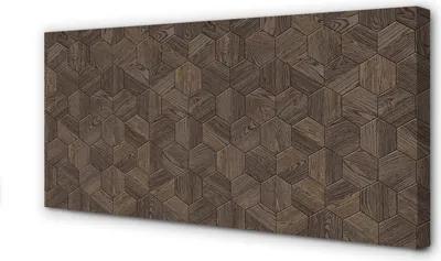 Produktbild von Leinwandbild 140x70 Wandkunst Holz Hexagonen