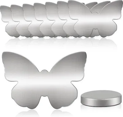 Productafbeelding van Famanu set van tafelkleedhouders - 8 zware magnetische gewichten in vlinderdesign