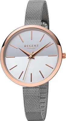 Produktbild von Regent Damen Uhr F-1170 Metall Quarz Armband-Uhr Metallarmband silber D2URF1170