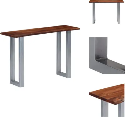 Produktbild von vidaXL Konsolentisch 115 x 35 x 76 cm Massivholz Akazie und Eisen -  Beistelltische