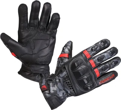 Produktbild von Modeka Valyant Motorrad Handschuhe, schwarz/rot, 10