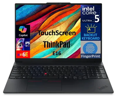Obrázok produktu pre Lenovo ThinkPad E16 Gen 4 (Intel) Copilot+ PC, Intel Core Ultra 5, 40,6 cm (16"), 1920 x 1200 px, 32 GB, 512 GB, Windows 11 Pro