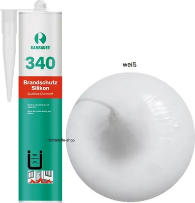 Produktbild von Ramsauer 340 Brandschutz B1 1K Silicon Dichtstoff 310ml Kartusche weiß