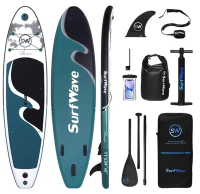 Obrázok produktu pre Doska na paddleboarding, s protišmykovou povrchovou úpravou, nafukovacia, rozmer 335x86x15 cm