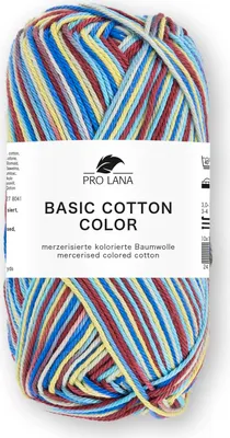 Produktbild von Pro Lana Basic Baumwolle color 100 % Baumwolle (mercerisiert, gekämmt,gasiert)gländend,dünn,Häkelgarn, 83