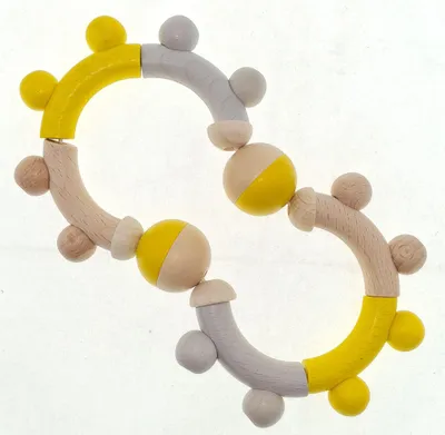 Image de Hochet naturel Hess - Jaune