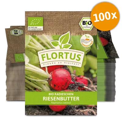 Artikelbild 1 von 'BIO Radieschen Riesenbutter (100 Stück)' aus der Kategorie Radieschensamen