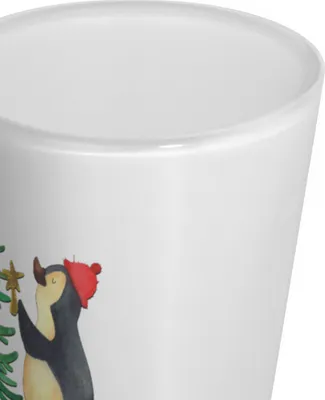 Produktbild von Mr. & Mrs. Panda Schnapsglas Pinguin Weihnachtsbaum - Transparent - Geschenk, Weihnachten, Likör Glas, Pinnchen, Winter, Stamper, Gläschen, Shot