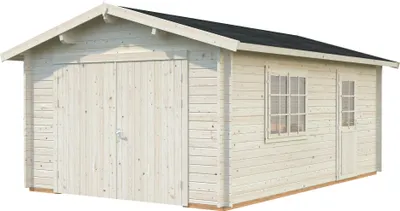 Produktbild von Palmako Garage Roger 19,0 m² - 44 mm - mit Holztor naturbelassen